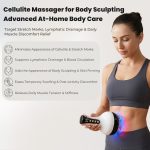 35-Level Lymphatic Drainage Massager, Type-C Heated Body Sculpting Machine & Cellulite Massage Tool, Metal Brush Fascia Blaster for Belly Fat & Pain Relief - Image 6